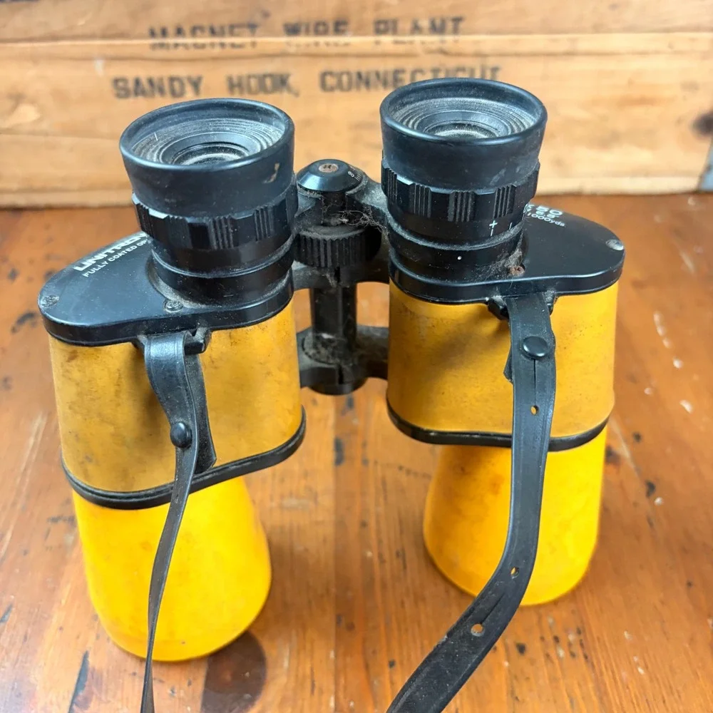 Unitron 7x50‎ Binoculars Fully Coated Optics Yellow Marine Field Glasses Japan